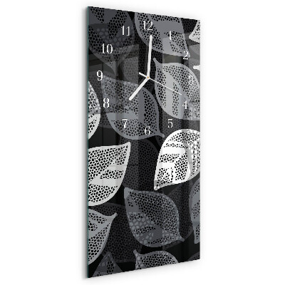 Reloj vertical hojas de plantas