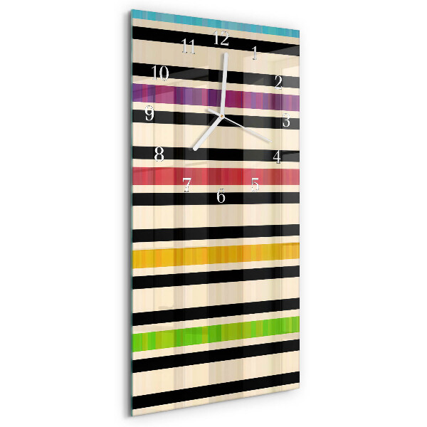 Reloj vertical rayas