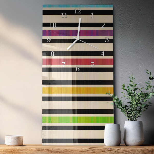 Reloj vertical rayas