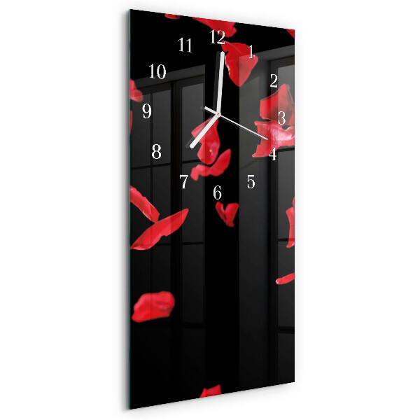 Reloj vertical Pétalos de rosa