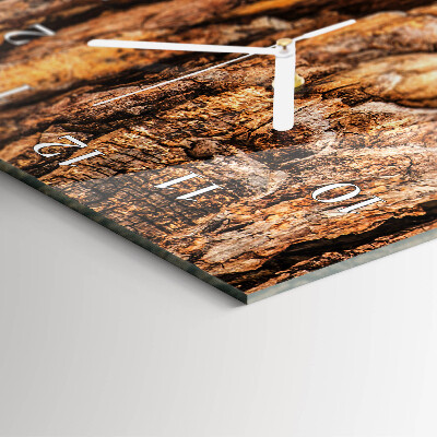 Reloj vertical corteza de árbol