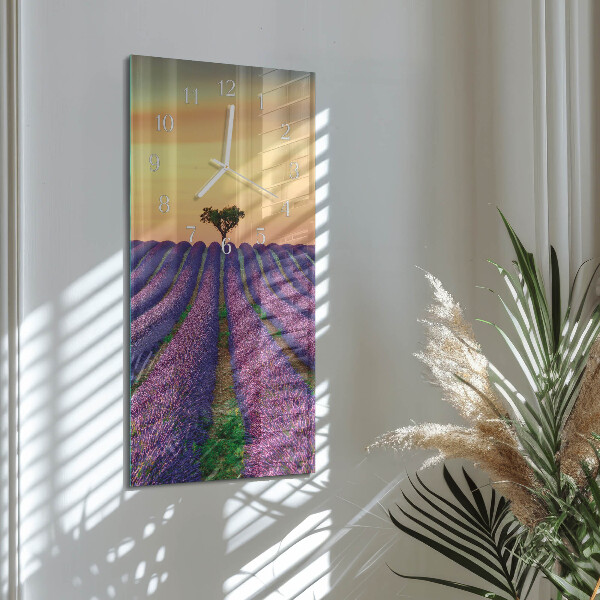 Reloj vertical Campo de lavanda