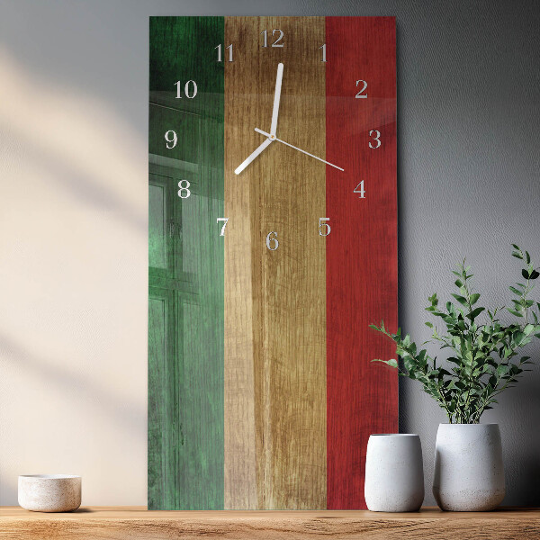 Reloj vertical Bandera italiana