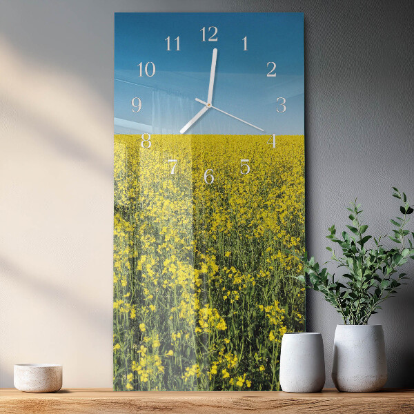 Reloj vertical Campo de flores