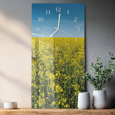 Reloj vertical Campo de flores