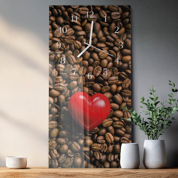 Reloj vertical Granos de café
