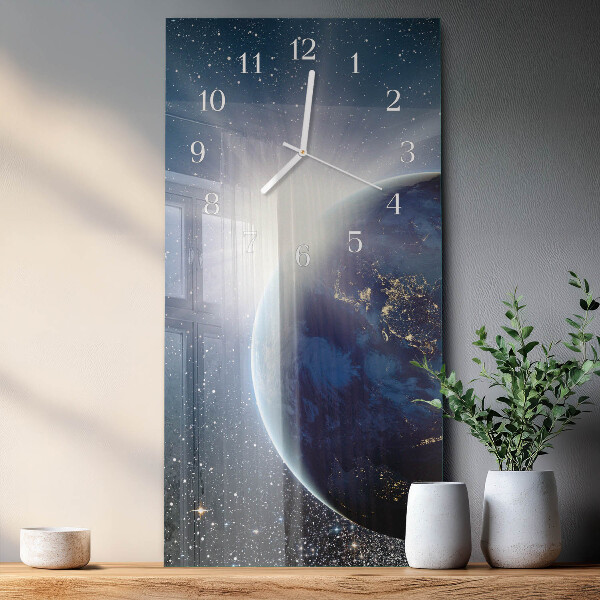 Reloj vertical Weltall de la Tierra