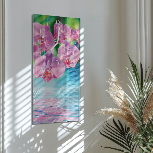 Reloj vertical Orquídeas
