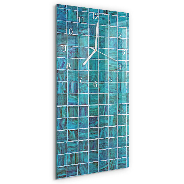 Reloj vertical Azulejos azules