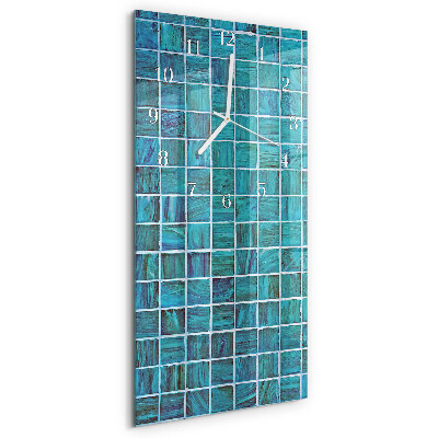 Reloj vertical Azulejos azules