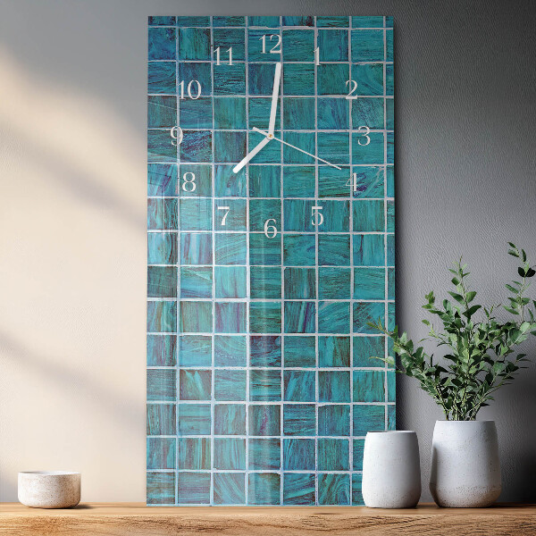 Reloj vertical Azulejos azules