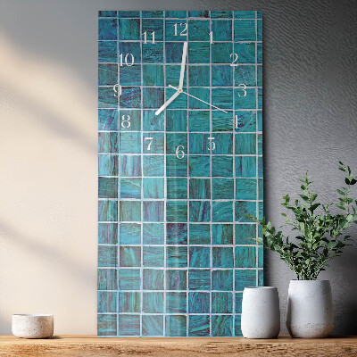Reloj vertical Azulejos azules