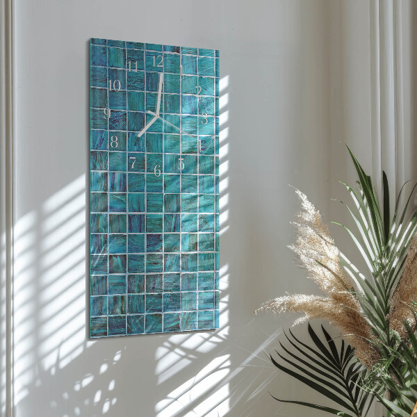 Reloj vertical Azulejos azules