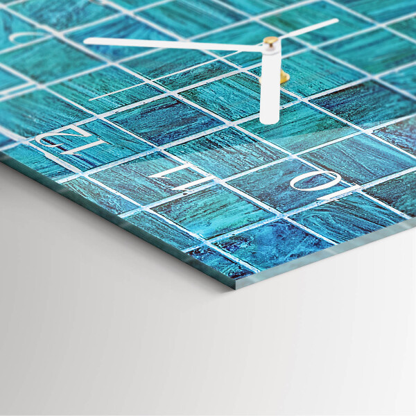 Reloj vertical Azulejos azules