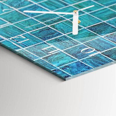 Reloj vertical Azulejos azules