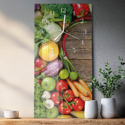 Reloj vertical Verduras