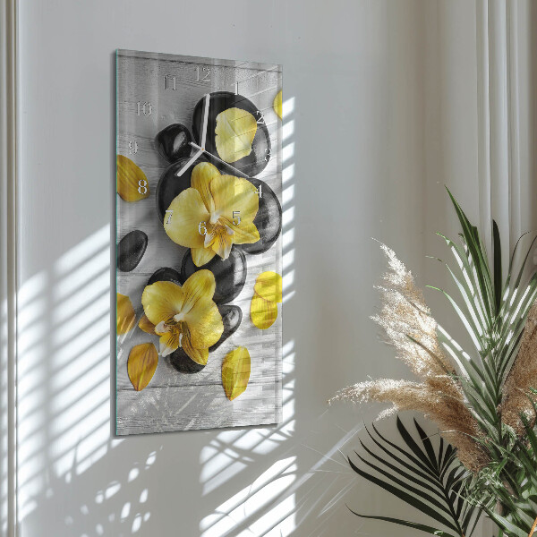 Reloj vertical Flores Piedras