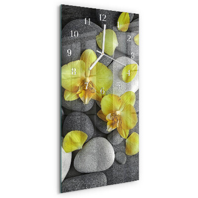 Reloj vertical Piedra floral