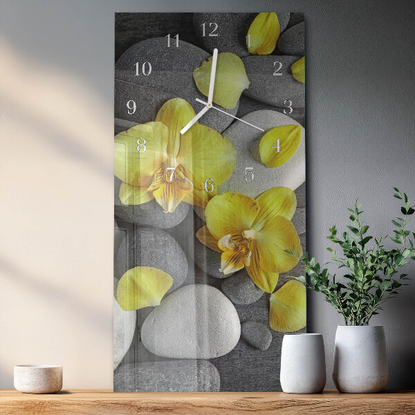 Reloj vertical Piedra floral