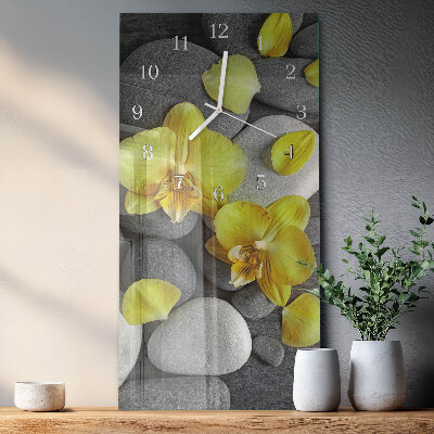 Reloj vertical Piedra floral
