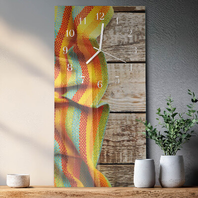 Reloj vertical Tela de madera