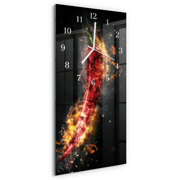Reloj vertical pimiento picante