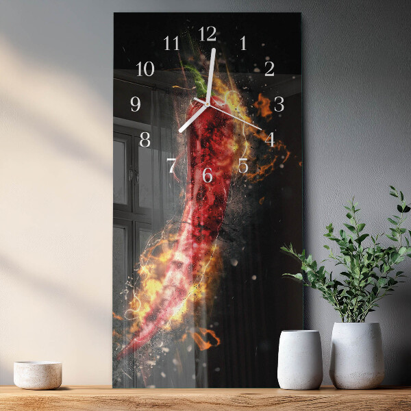 Reloj vertical pimiento picante