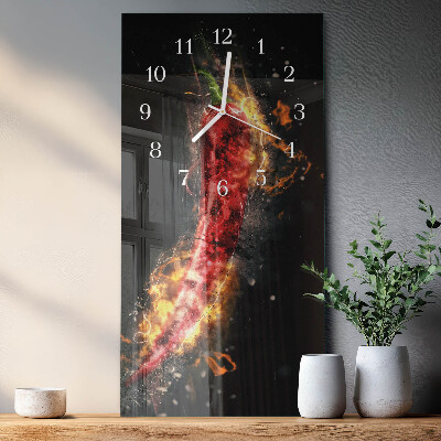Reloj vertical pimiento picante