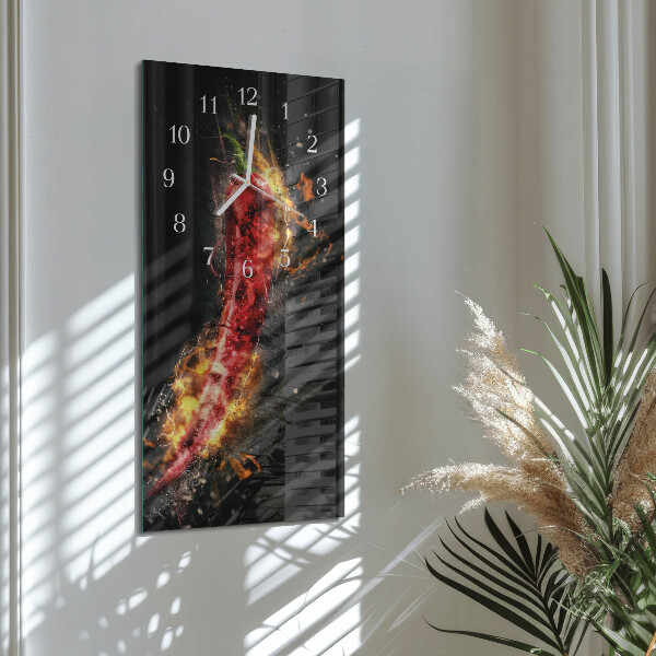 Reloj vertical pimiento picante
