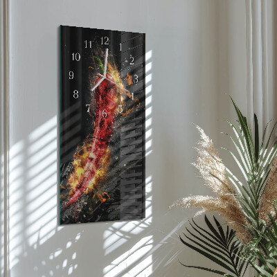 Reloj vertical pimiento picante