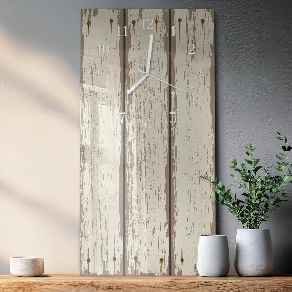 Reloj vertical tablas de madera