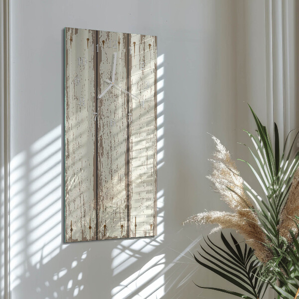 Reloj vertical tablas de madera
