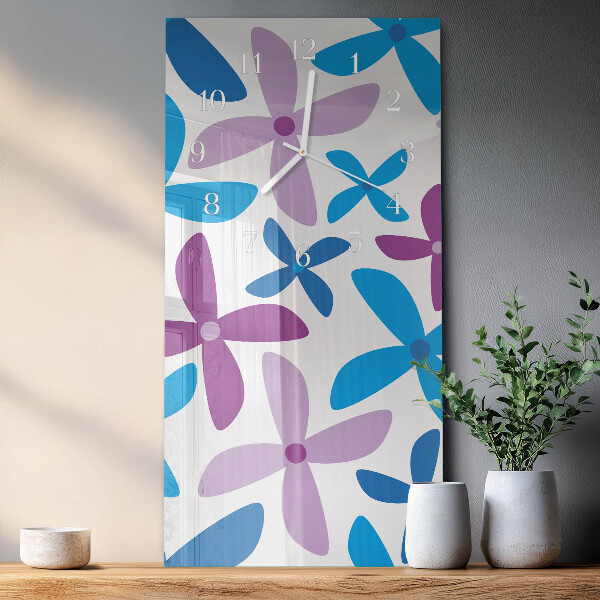 Reloj vertical flores hawaianas
