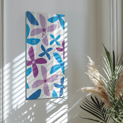 Reloj vertical flores hawaianas