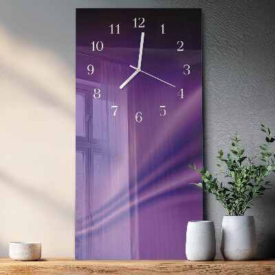 Reloj vertical Ondas de color púrpura