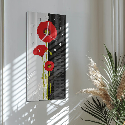 Reloj vertical Cabezas de amapola