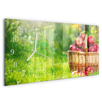 Reloj horizontal Una Cesta De Manzanas