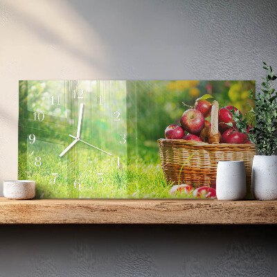 Reloj horizontal Una Cesta De Manzanas