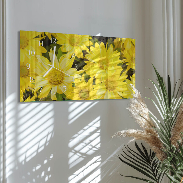 Reloj horizontal Flores Amarillas