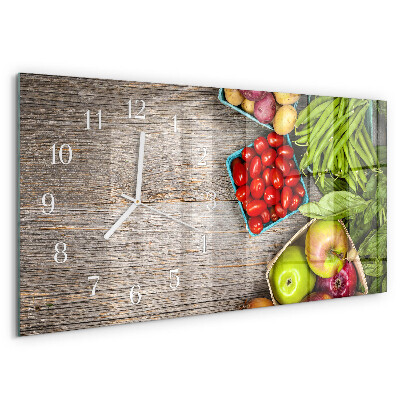 Reloj horizontal Verduras