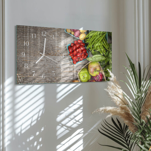 Reloj horizontal Verduras