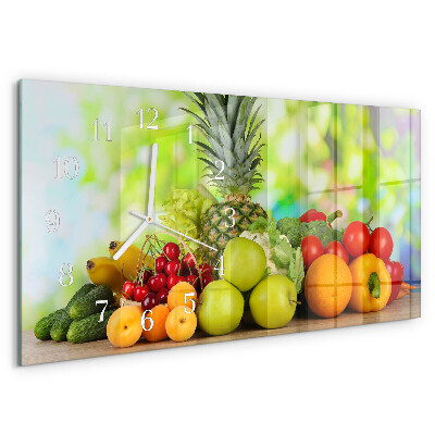 Reloj horizontal Frutas Y Verduras