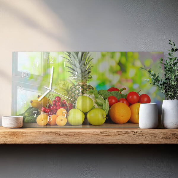 Reloj horizontal Frutas Y Verduras