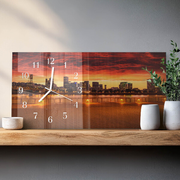 Reloj horizontal Atardecer