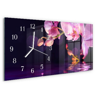 Reloj horizontal Orquídea