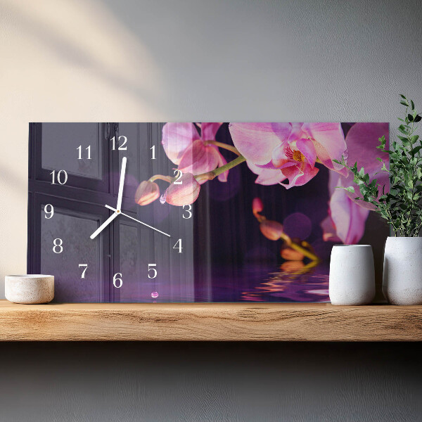Reloj horizontal Orquídea