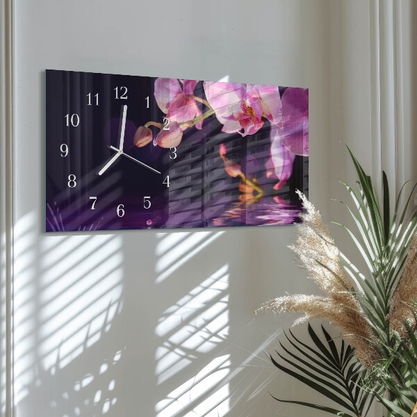 Reloj horizontal Orquídea