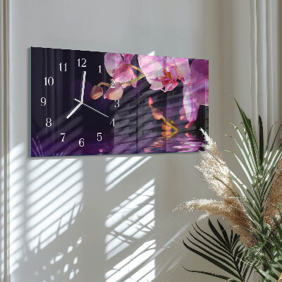 Reloj horizontal Orquídea