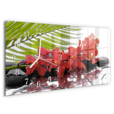 Reloj horizontal Flores Y Piedras