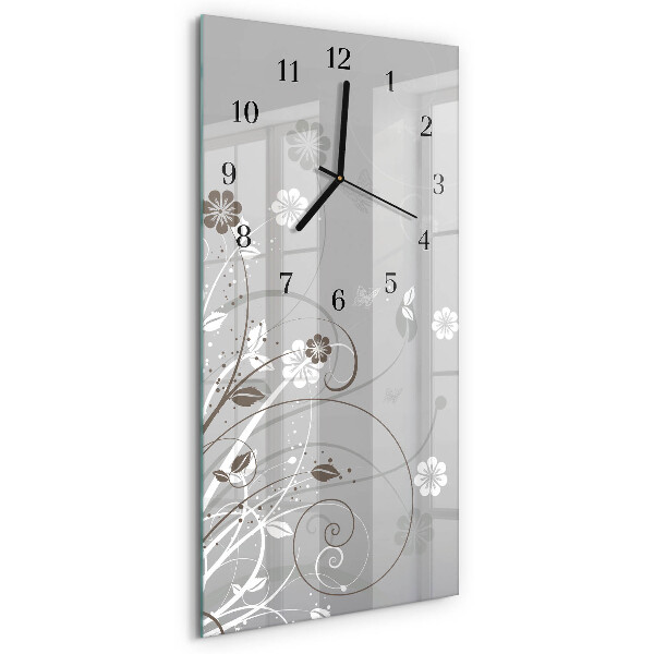 Reloj rectangular Flores